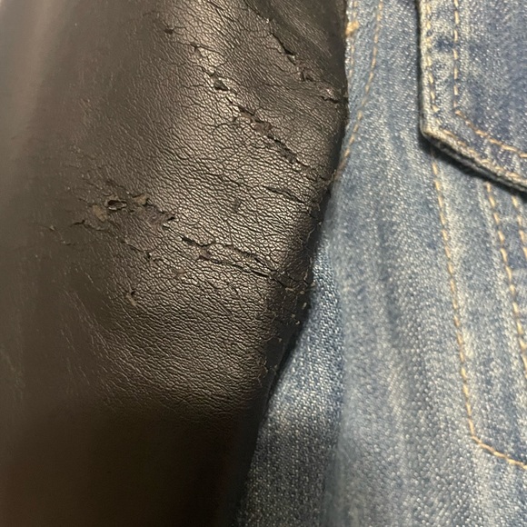 Denim and leather jacket - Picture 5 of 6